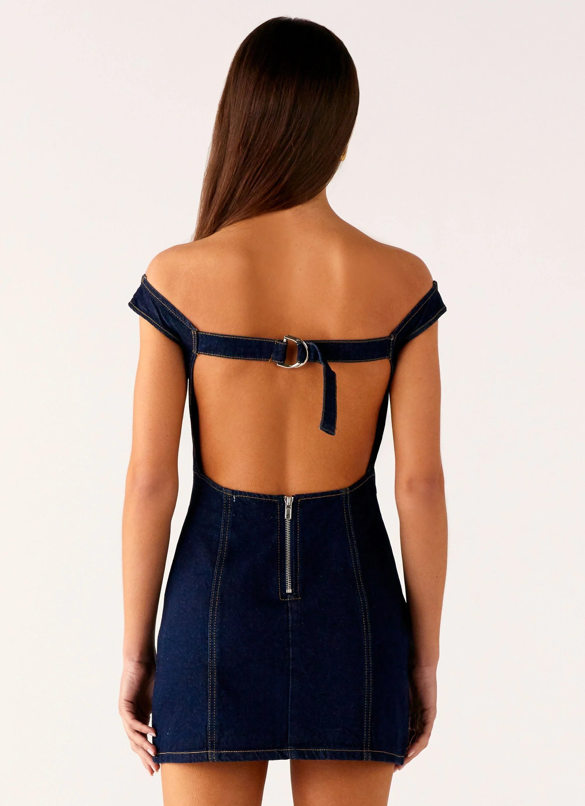 Bonnie Denim Mini Dress - Indigo